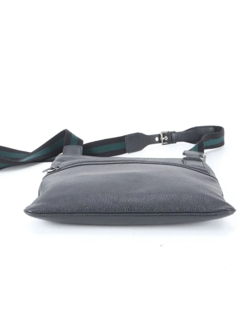 Gucci Leather Shoulder Bag Crossbody Messenger Business Tote Black